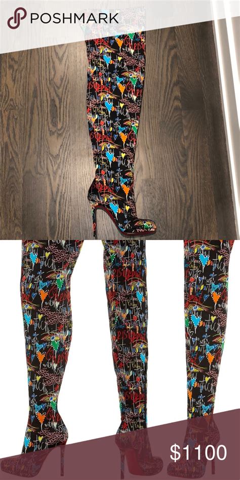 unique louboutin graffiti thigh high boots replica|Christian Louboutin’s Loubitag Collection: A Graffiti.